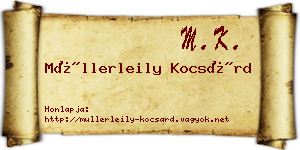 Müllerleily Kocsárd névjegykártya